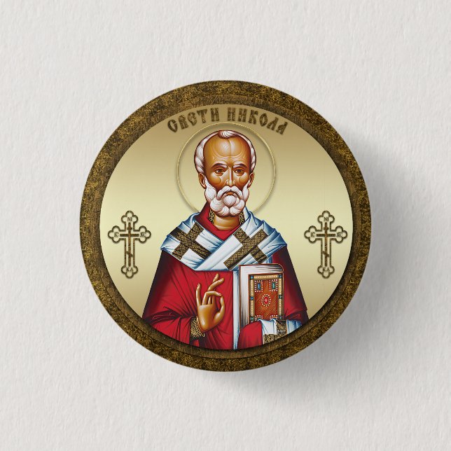 Saint Nicholas 3 Cm Round Badge (Front)