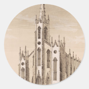 Saint Nicholas Church in New York City Classic Round Sticker