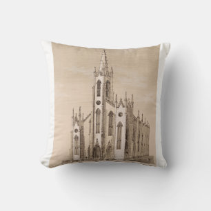 Saint Nicholas Church in New York City Cushion