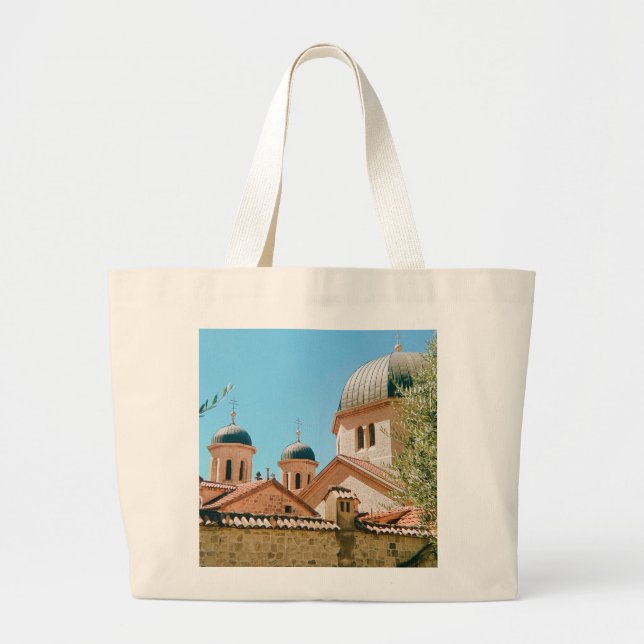 Saint Nicholas' Church - Kotor - Montenegro Large Tote Bag (Front)
