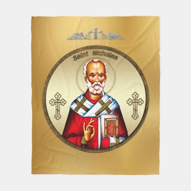 Saint Nicholas Fleece Blanket (Front)