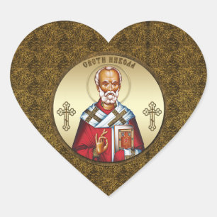 Saint Nicholas Heart Sticker