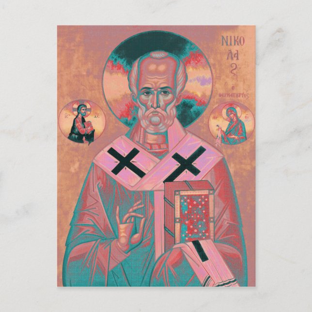 Saint Nicholas Icon Postcard (Front)