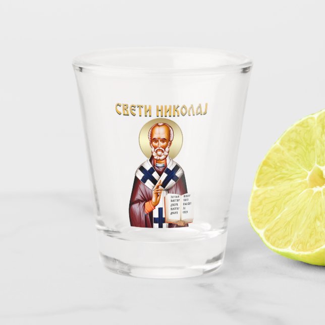 Saint Nicholas Keychain 6 Shot Glass (Front)