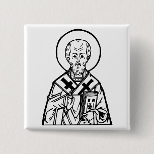 Saint Nicholas of Myra 15 Cm Square Badge