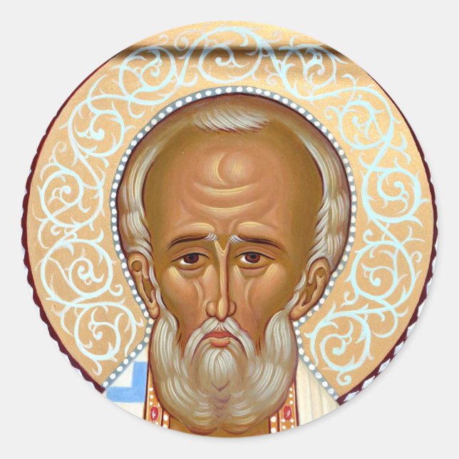 Saint Nicholas of Myra Classic Round Sticker (Front)