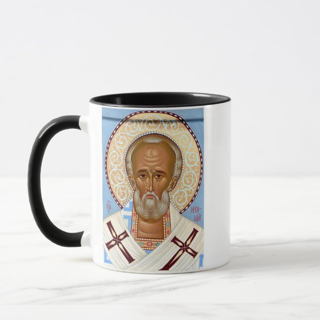 Saint Nicholas of Myra Premium Orthodox Art Mug (Left)