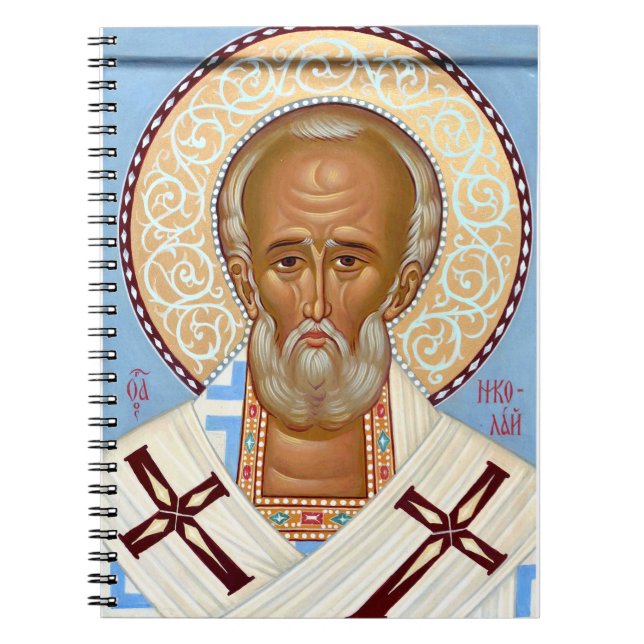 Saint Nicholas of Myra Premium Orthodox Art Notebook (Front)