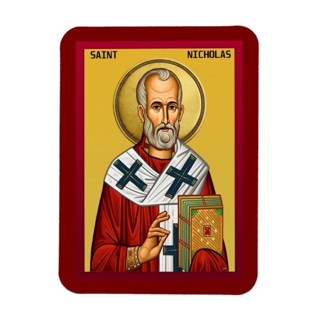 Saint Nicholas orthodox icon 09 Magnet (Vertical)