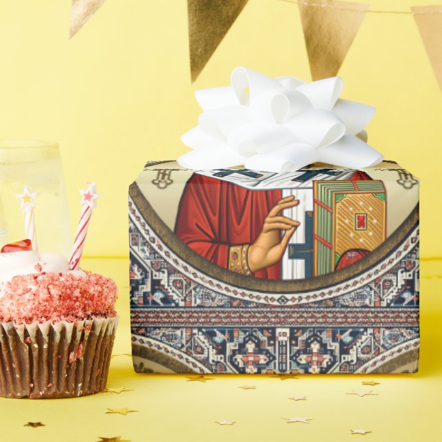 Saint Nicholas orthodox icon Wrapping Paper (Birthday Party)