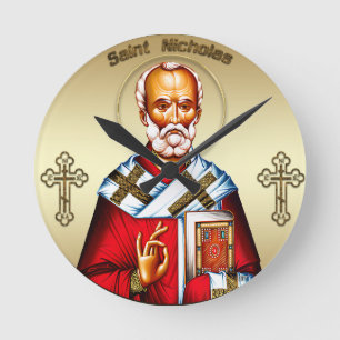 Saint Nicholas Round Clock