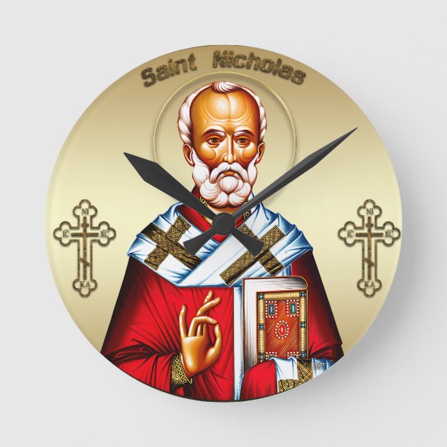Saint Nicholas Round Clock (Front)