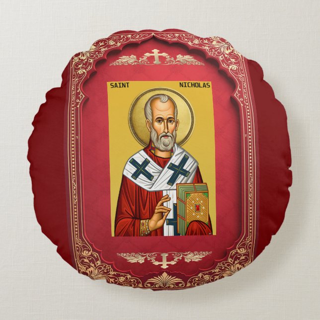 Saint Nicholas Round Cushion (Front)