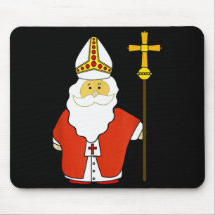 Saint Nicholas Santa Claus Patron Of Christmas Mouse Pad