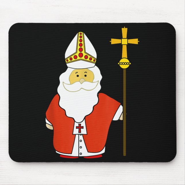 Saint Nicholas Santa Claus Patron Of Christmas  Mouse Pad (Front)