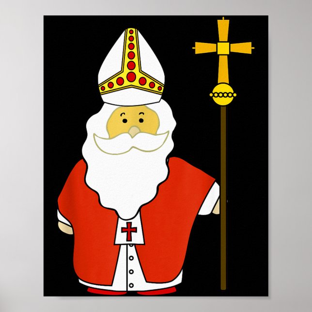 Saint Nicholas Santa Claus Patron Of Christmas  Poster (Front)