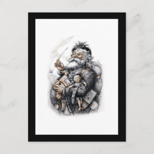 Saint Nicholas with His Pack of Toys Postcard