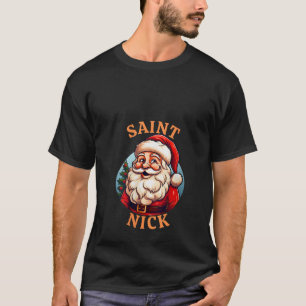 Saint Nick Retro Groovy Vintage Santa Claus Christ T-Shirt