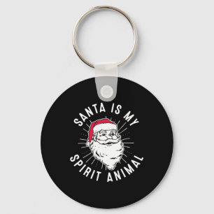 Saint Nick Santa Claus Santa Is My Spirit Animal Key Ring