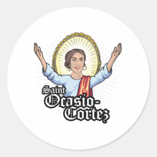 Saint Ocasio-Cortez Classic Round Sticker