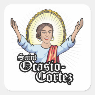 Saint Ocasio-Cortez Square Sticker
