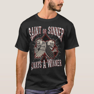 Saint or Sinner Vintage Retro Rock n Roll Tattoo R T-Shirt