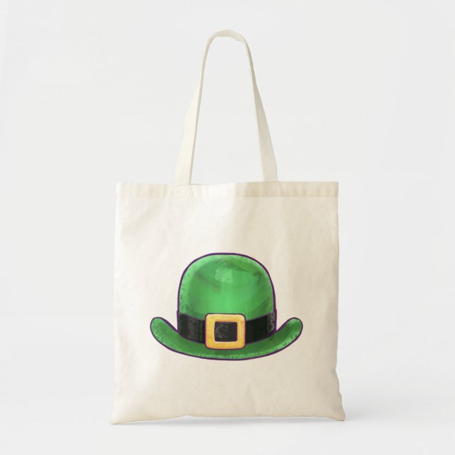 Saint Paddys Day Green Derby Hat Tote Bag (Front)