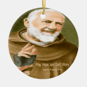 Saint Padre Pio Ceramic Ornament