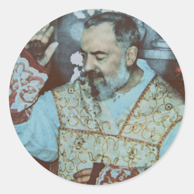 Saint Padre Pio  Classic Round Sticker (Front)