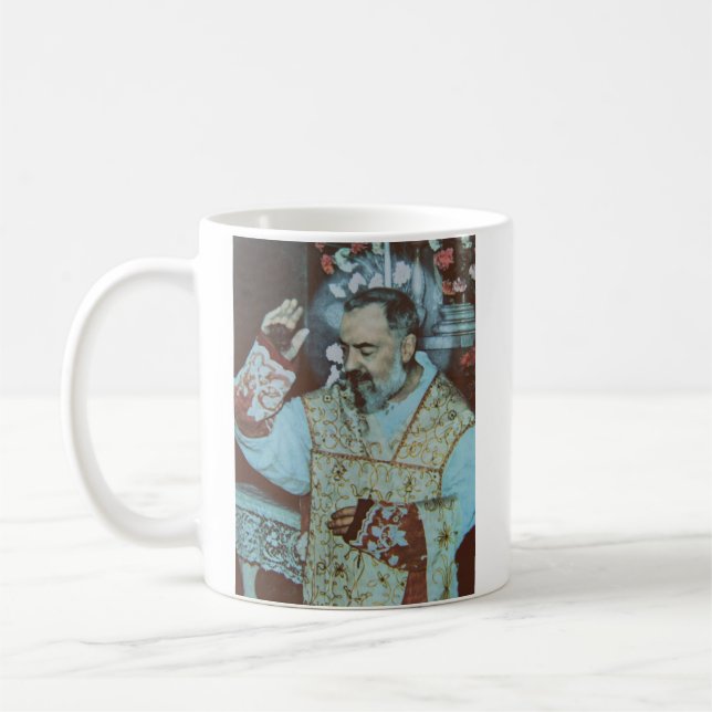 Saint Padre Pio Coffee Mug (Left)