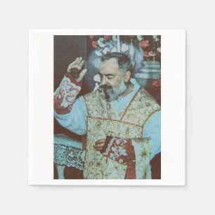 Saint Padre Pio Witness of Suffering and Mercy Napkin