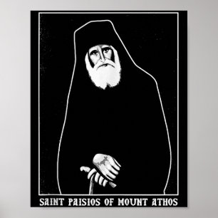 Saint Paisios Of Mount Athos Greek Orthodox Christ Poster