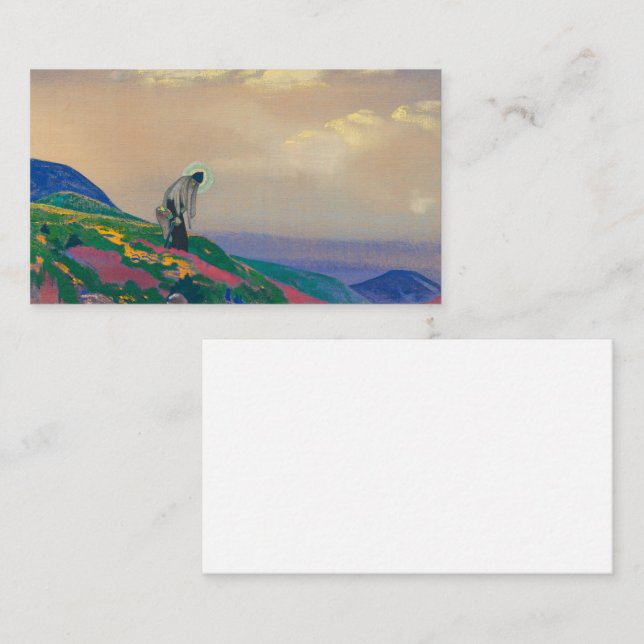 Saint Panteleimon the Healer by Nicholas Roerich Business Card (Front/Back)
