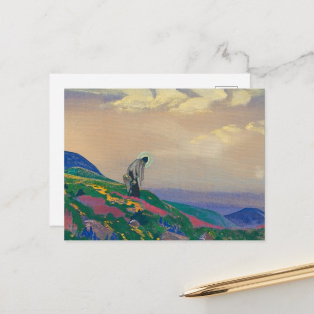 Saint Panteleimon the Healer by Nicholas Roerich Holiday Postcard (Front/Back In Situ)