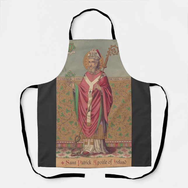 Saint Patrick Apostle of Ireland Apron (Front)
