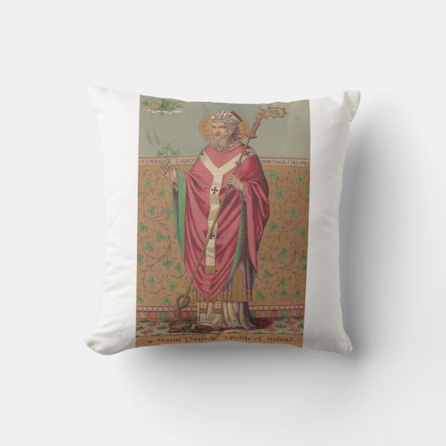 Saint Patrick Apostle of Ireland Cushion (Front)