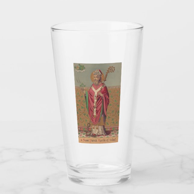 Saint Patrick Apostle of Ireland Glass (Front)