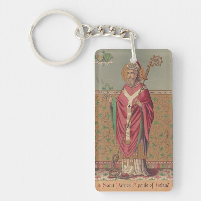 Saint Patrick Apostle of Ireland Key Ring (Front)