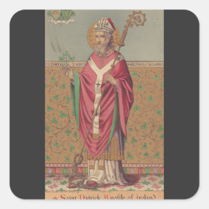 Saint Patrick Apostle of Ireland Square Sticker