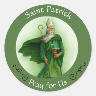 Saint Patrick Catholic Bishop Classic Round Sticker