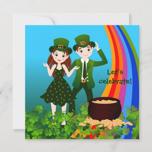 Saint Patrick Day Kids Party Invitation (Front)