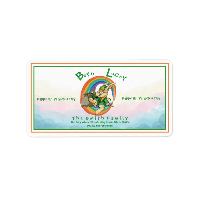 Saint Patrick Day Label (Front)