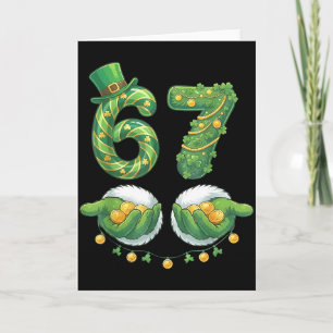 Saint Patrick Day Six Seven 67 Funny Meme 67 Women Card