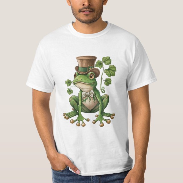 Saint Patrick - Frog Irish hat T-Shirt (Front)
