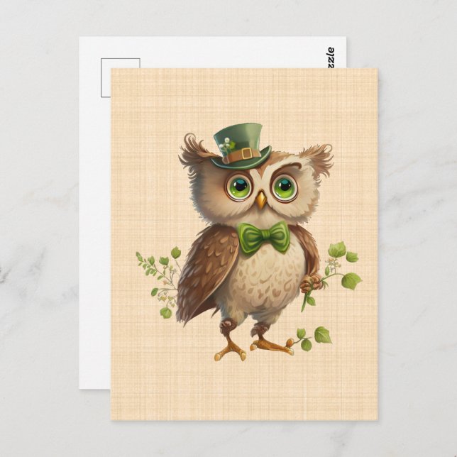 Saint Patrick - Green hat cabbage Postcard (Front/Back)