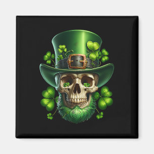 Saint Patrick Irish Sugar Skull Day Of Dead St Pat Magnet