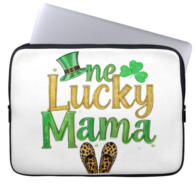 Saint Patrick lucky Mama Laptop Sleeve (Front)