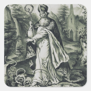Saint Patrick patron of Ireland Square Sticker