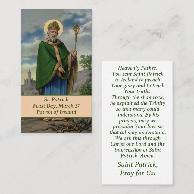 Saint Patrick Prayer Card (Front/Back)