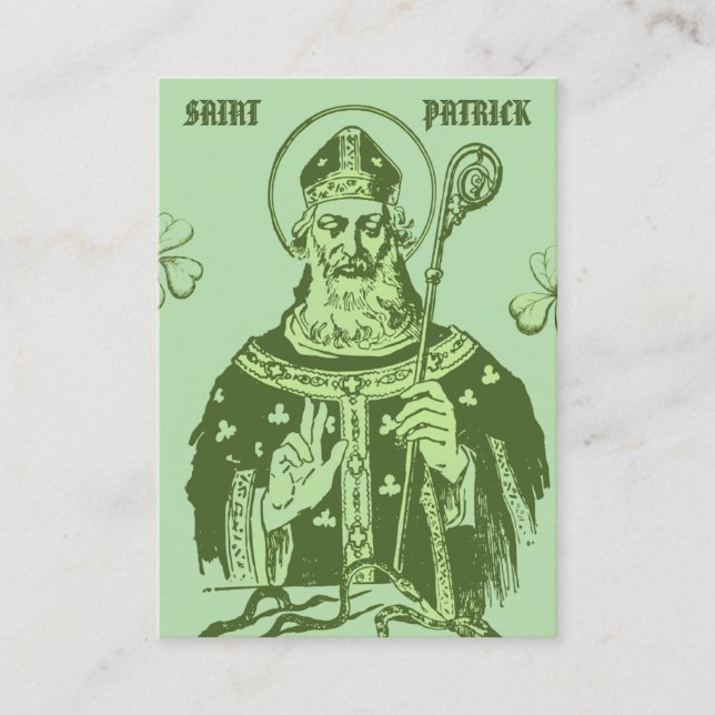 Saint Patrick Prayer Card – Catholic Devotional (Front)